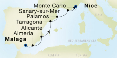 7-Day  Luxury Voyage from Malaga to Nice: Southern Spain & the French Riviera