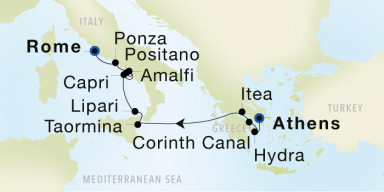 10-Day  Luxury Cruise from Athens (Piraeus) to Rome (Civitavecchia): Glorious Greece & Italy