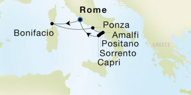 7-Day  Luxury Voyage from Rome (Civitavecchia) to Rome (Civitavecchia): Along the Amalfi Coast