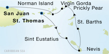 7-Day  Luxury Voyage from Charlotte Amalie, St. Thomas to San Juan: Grand Island Adventure