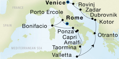 14-Day Cruise from Rome (Civitavecchia) to Venice: Mediterranean & Adriatic Explorer