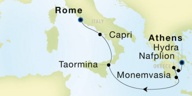 7-Day  Luxury  Wine Cruise from Athens (Piraeus) to Rome (Civitavecchia): Greek & Italian Discovery