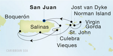 7-Day  Luxury Voyage from San Juan to San Juan: Spanish & British Caribbean Delight