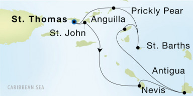 7-Day  Luxury Voyage from Charlotte Amalie, St. Thomas to Charlotte Amalie, St. Thomas: Best of British Virgin Islands & St. Barths