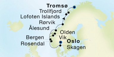 10-Day Cruise from Oslo to Tromsø: Trollfjord & the Lofoten Islands