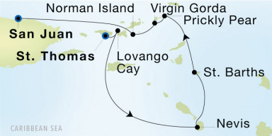 7-Day Cruise from Charlotte Amalie, St. Thomas to San Juan: Leeward Islands Celebration
