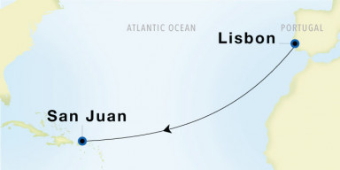 13-Day  Luxury Cruise from Lisbon to San Juan: Transatlantic Autumn Voyage II