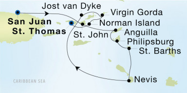 8-Day  Luxury Voyage from San Juan to Charlotte Amalie, St. Thomas: Best of British Virgin Islands & St. Barths